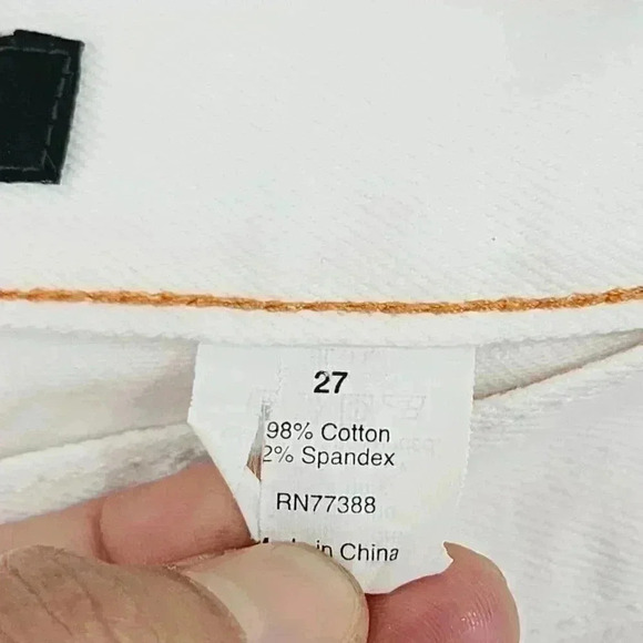 J.Crew Stretch Matchstick White Straight Leg Women's Jeans 27 9043 - Picture 6 of 8